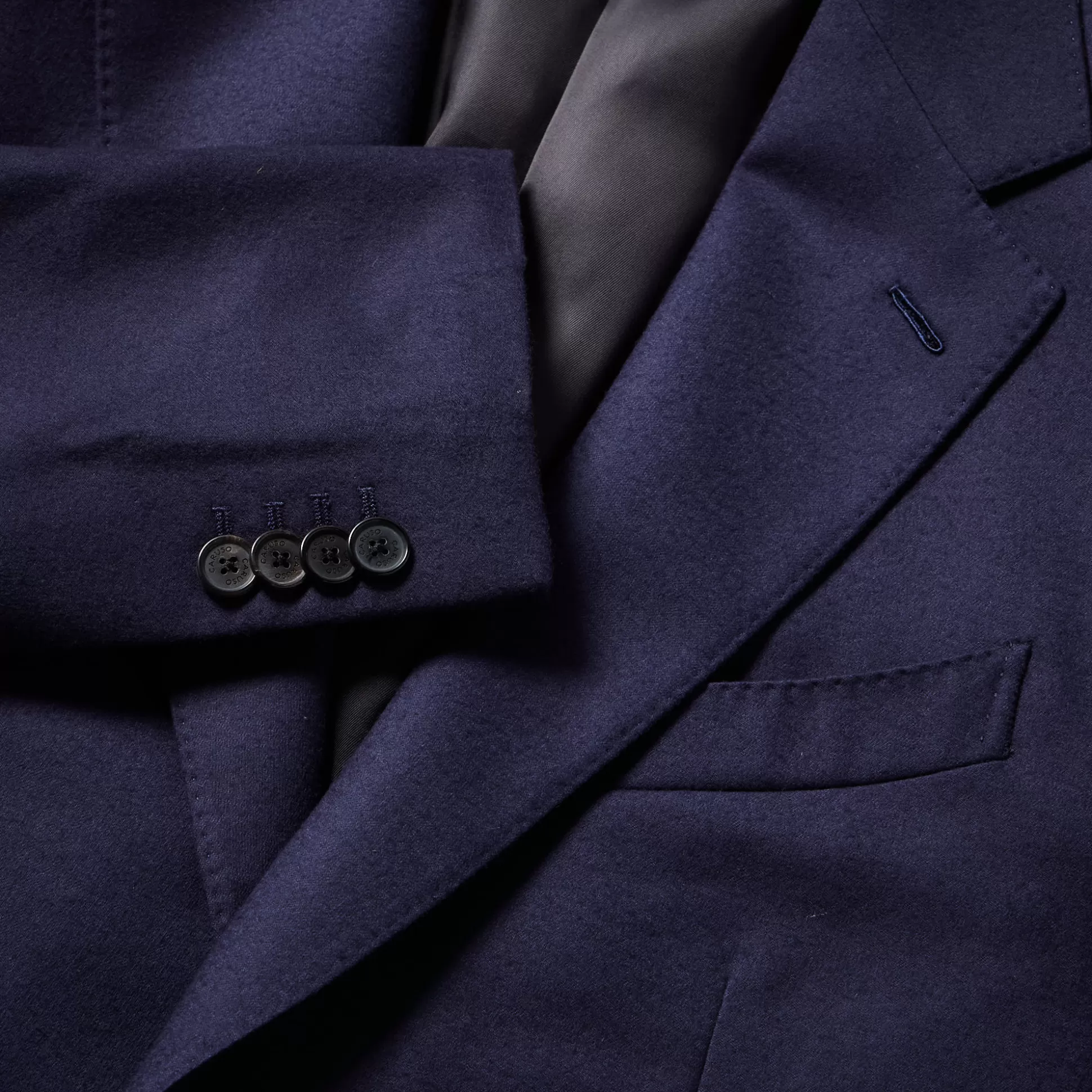 Best Sale Henry Bucks HENRY SARTORIAL X CARUSO Norma 2 Button Single Breasted Jacket NAVY MELANGE
