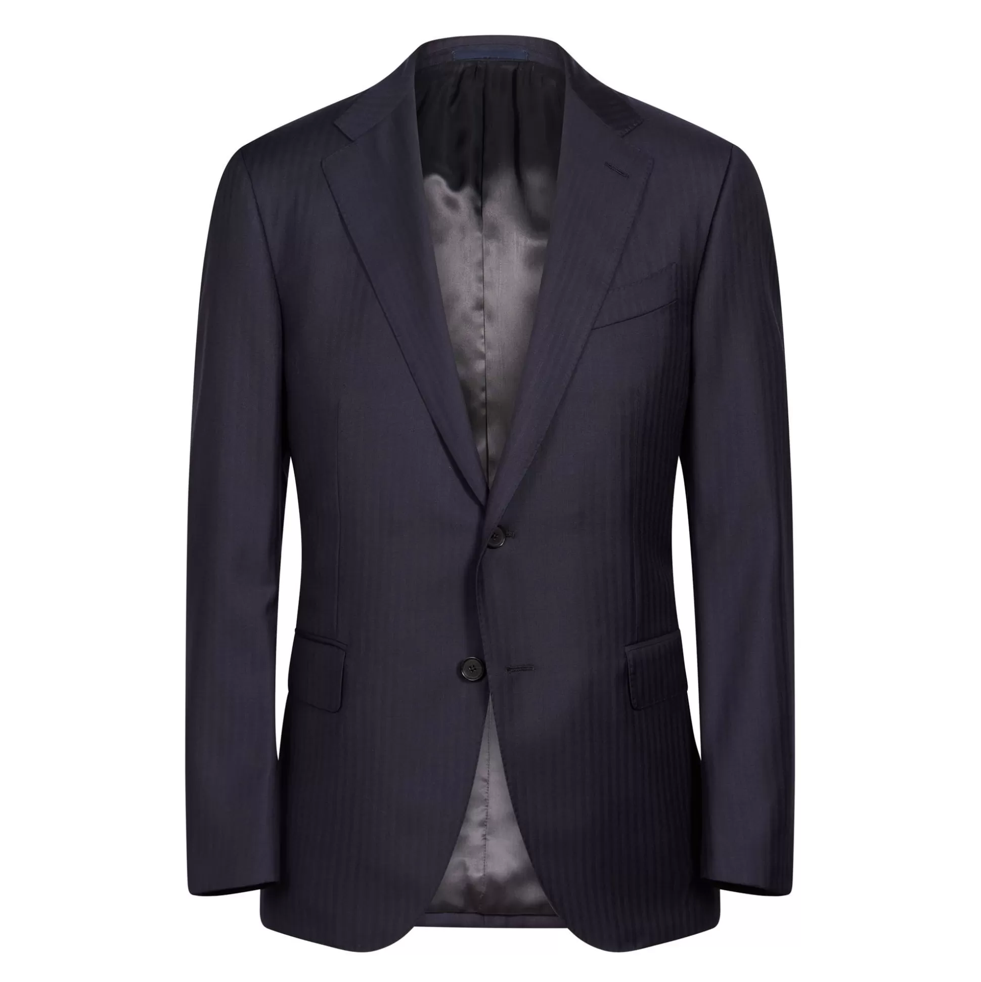 Cheap Henry Bucks HENRY SARTORIAL X CARUSO Norma Single Breasted Wool Suit NAVY