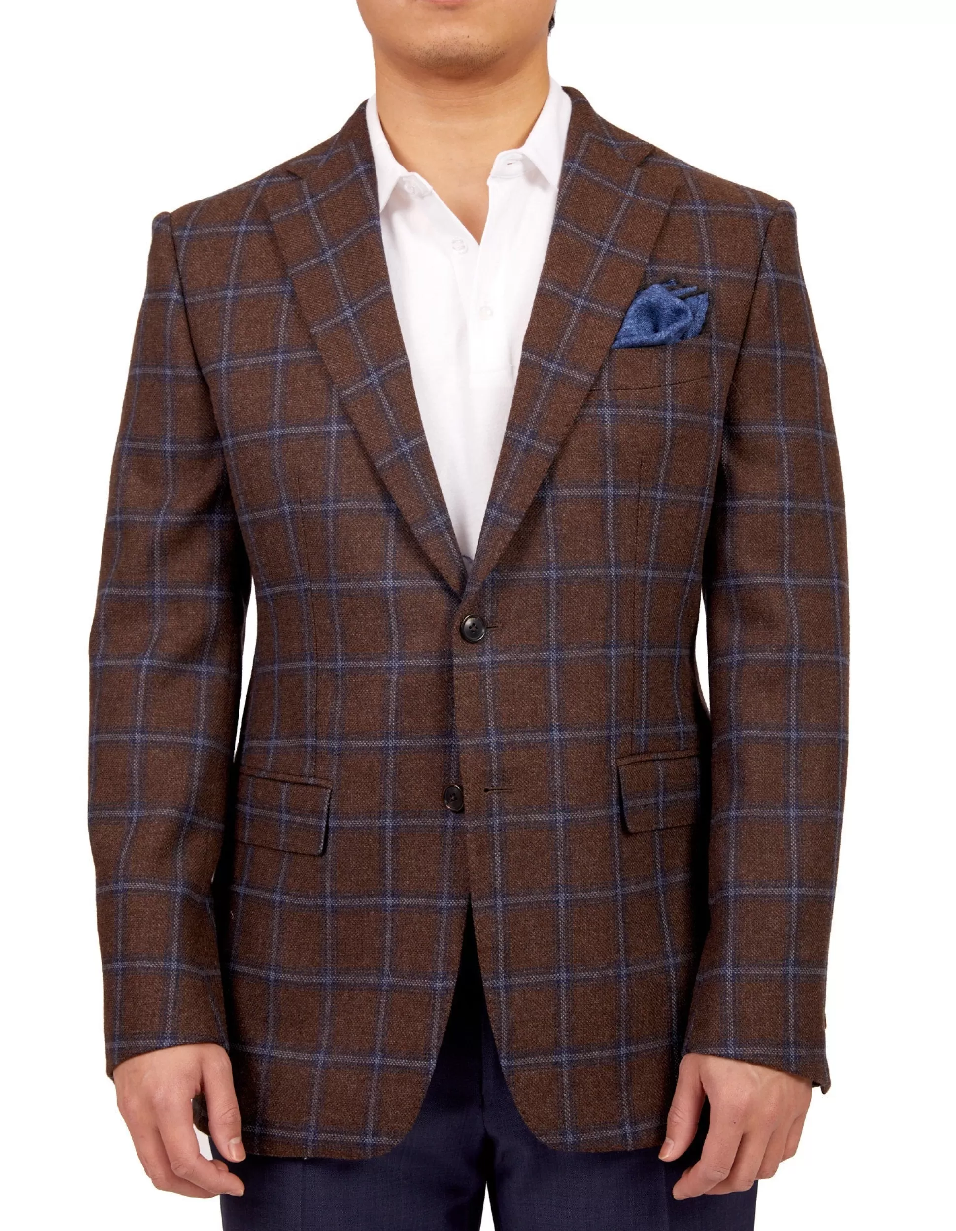 Cheap Henry Bucks HENRY SARTORIAL X DORMEUIL Full Canvas Fancy Jacket BROWN REG