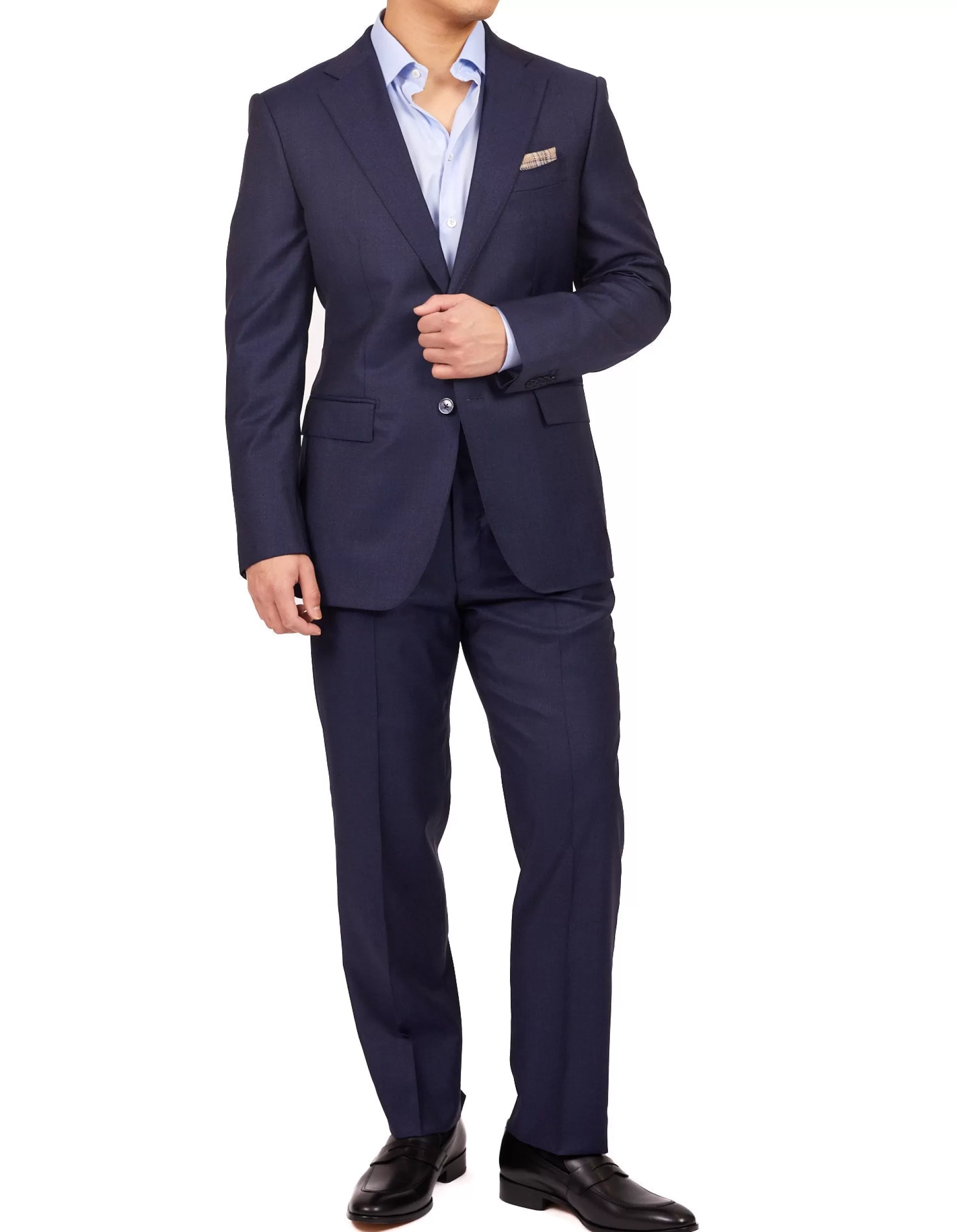 Flash Sale Henry Bucks HENRY SARTORIAL X DORMEUIL Pin Dot Suit NAVY REG