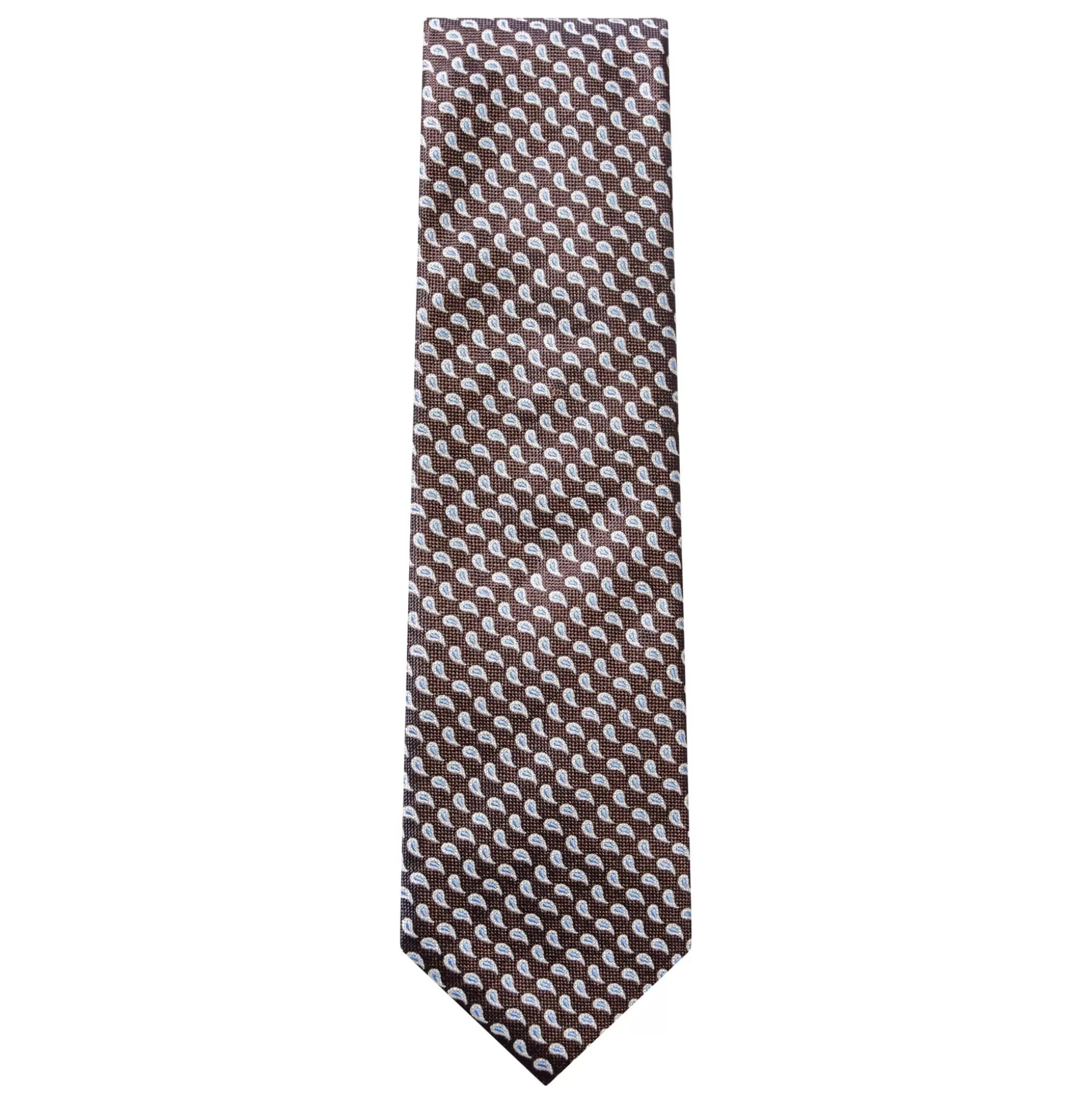 New Henry Bucks HENRY SARTORIAL X HEMLEY Paisley Silk Tie BROWN GREY
