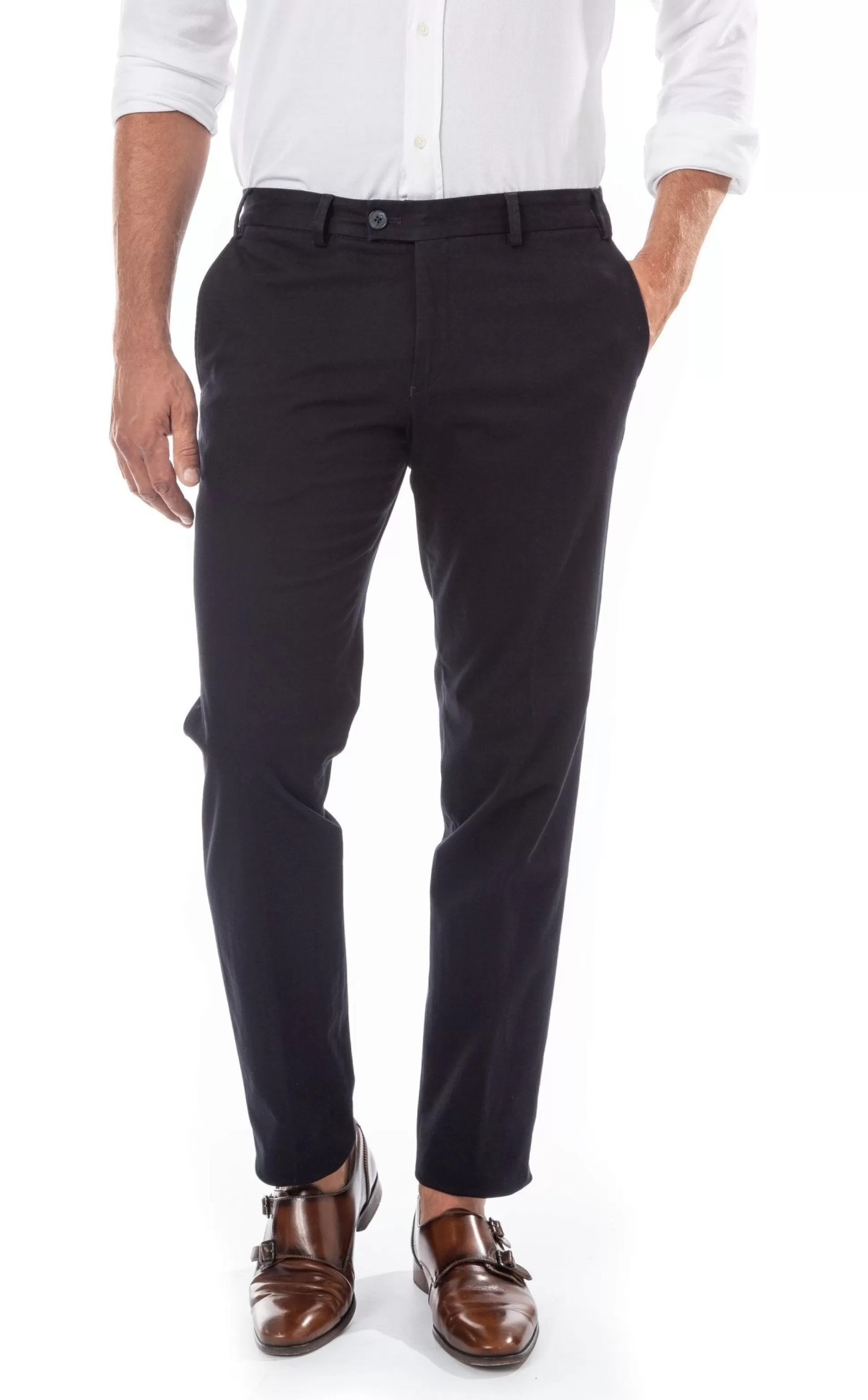 Best Sale Henry Bucks HENRY SARTORIAL X HILTL Chino With Slant Pocket NAVY