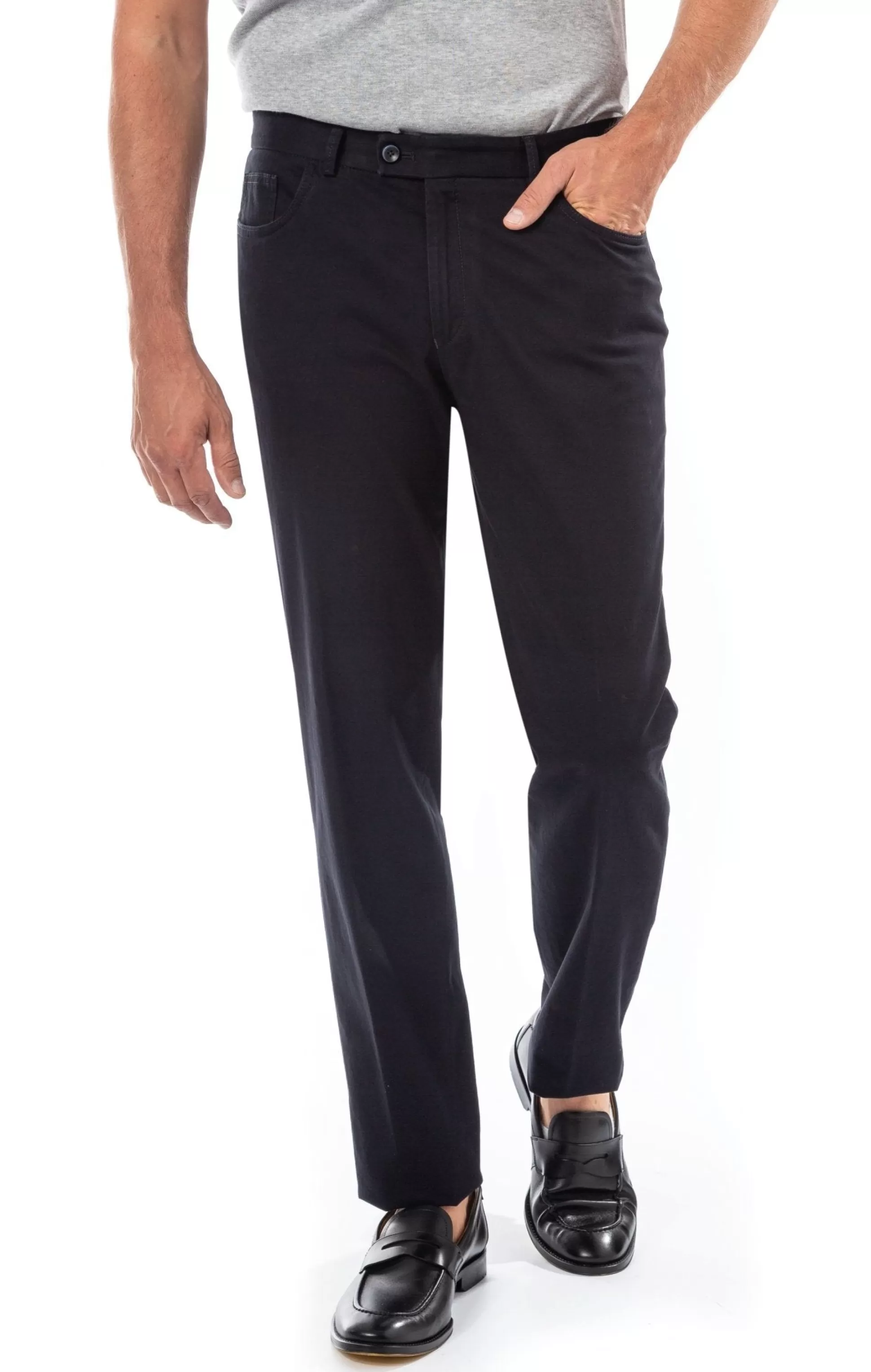 Hot Henry Bucks HENRY SARTORIAL X HILTL Modern 5 Pocket Chino NAVY