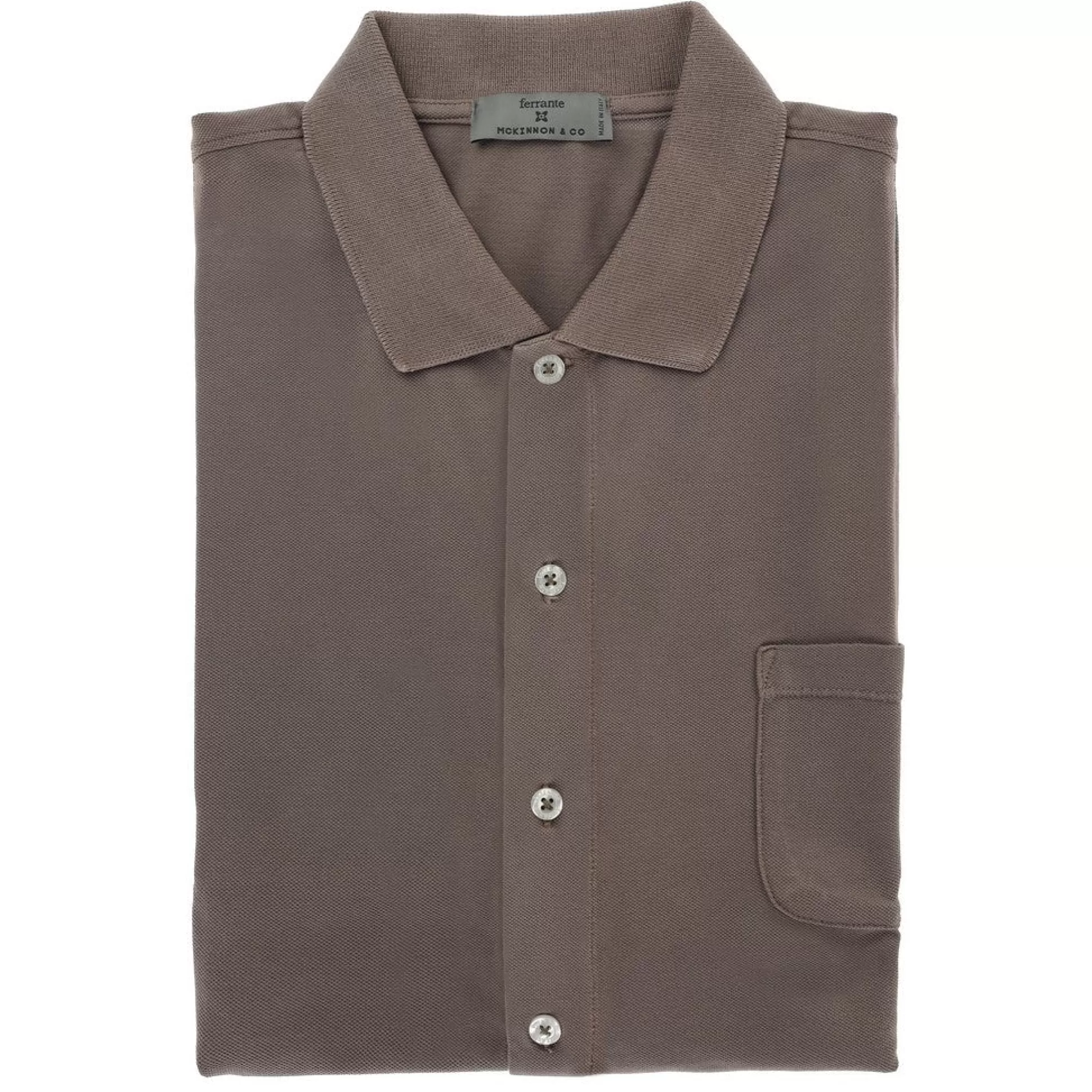 Online Henry Bucks McKINNON & CO X FERRANTE Button Down Short Sleeve Shirt BROWN