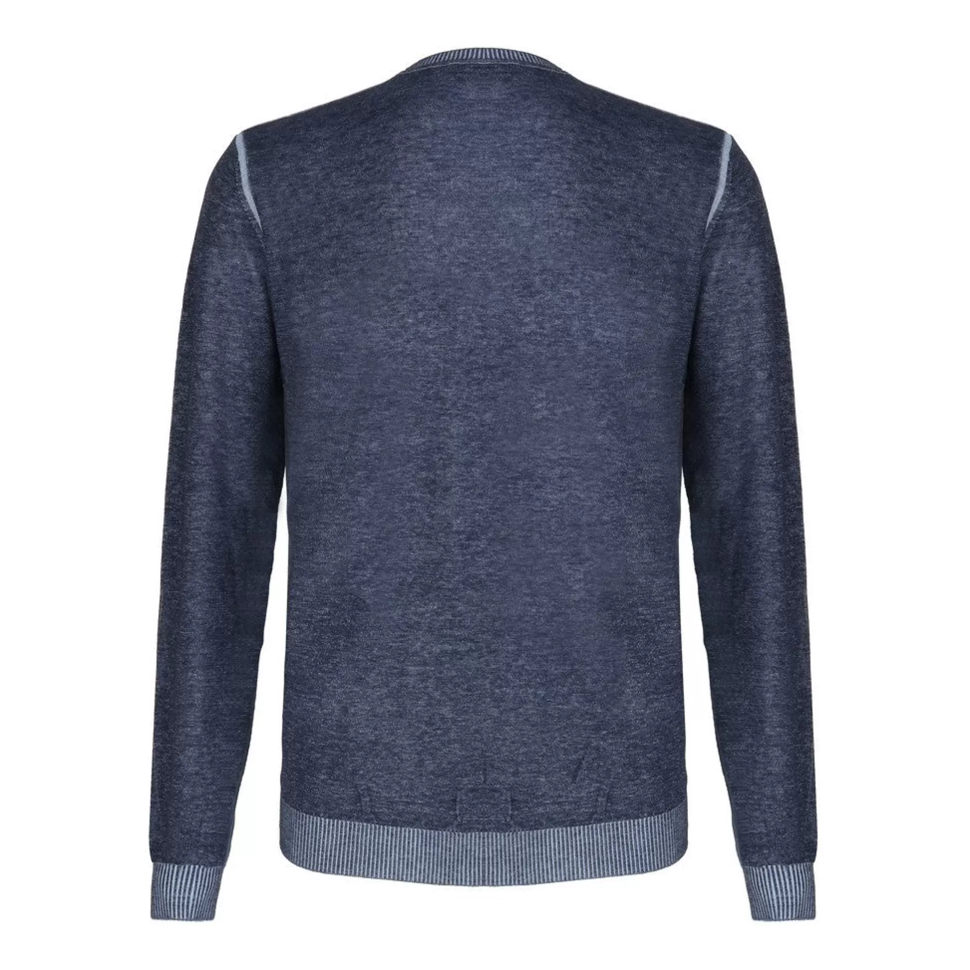Shop Henry Bucks McKINNON & CO X FERRANTE Crew Neck Cotton Long Sleeve Shirt BLUE BLUE CNECK
