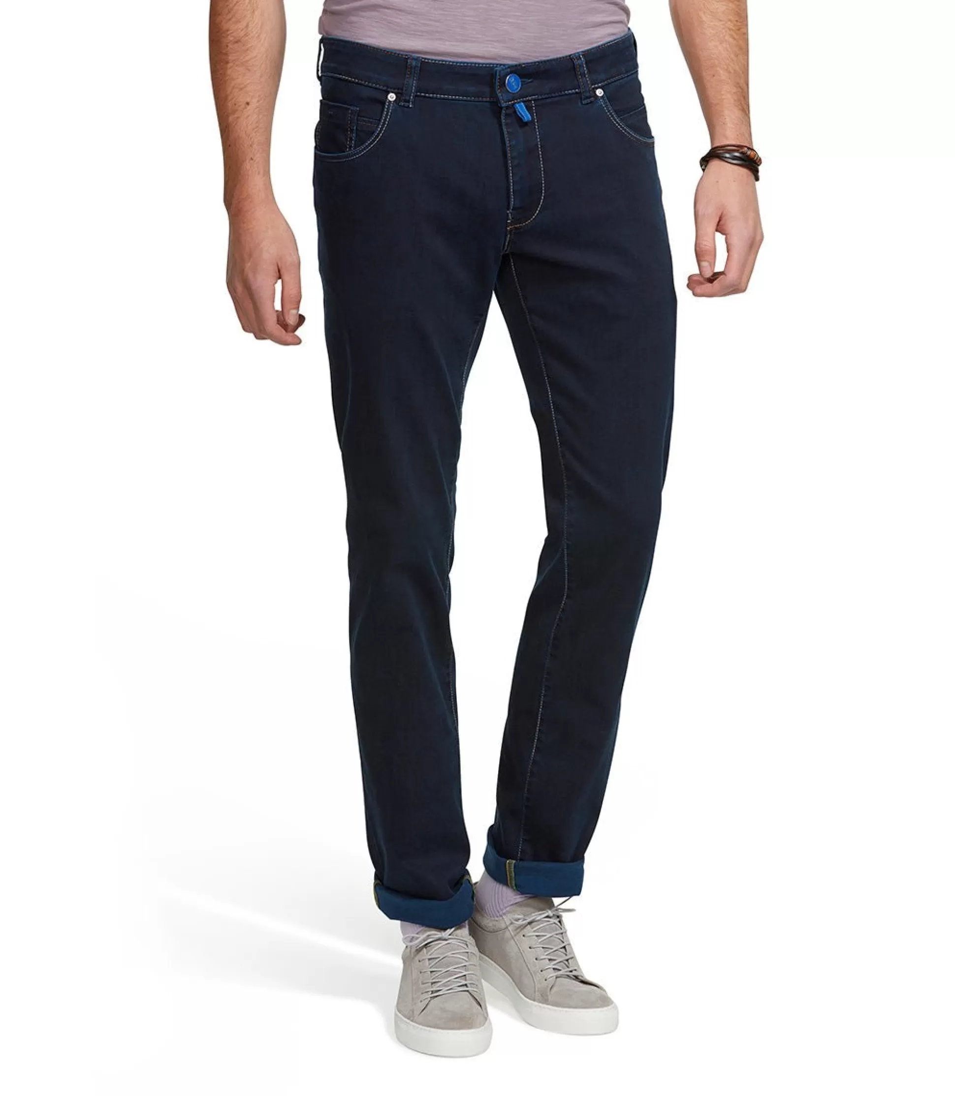New Henry Bucks MEYER HOSEN M5 Super Stretch Slim Jersey Denim Jeans BLUE