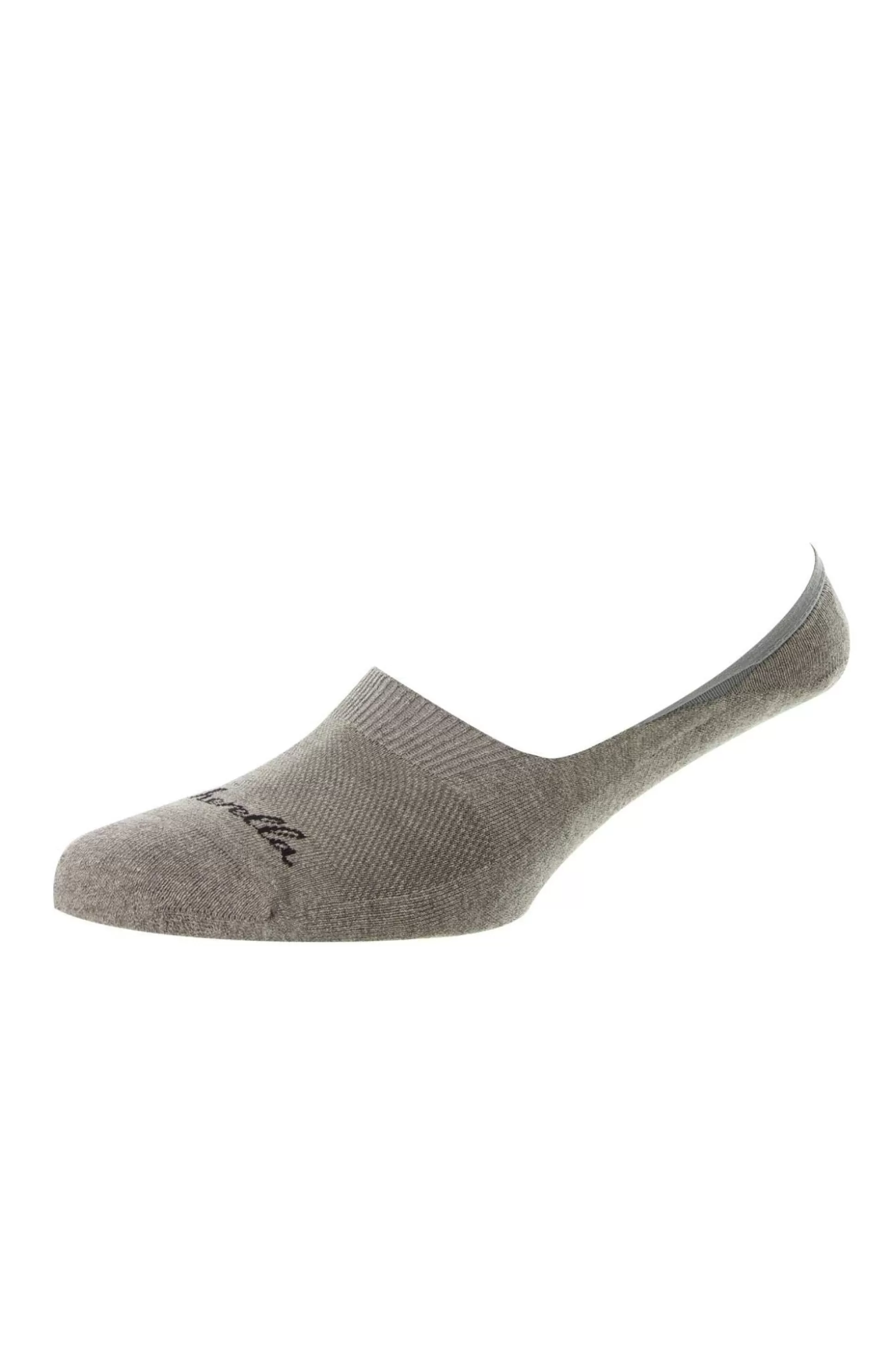Hot Henry Bucks PANTHERELLA Stride Cushion Sole Cotton Invisible Men's Socks LIGHT GREY