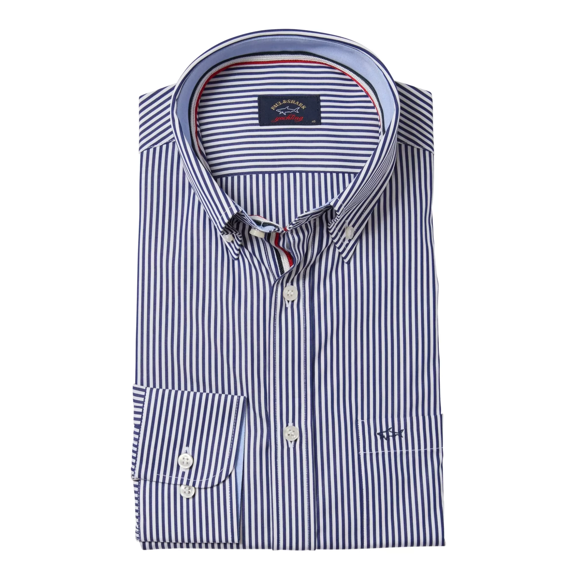 Best Henry Bucks PAUL&SHARK Poplin Striped Shirt NAVY