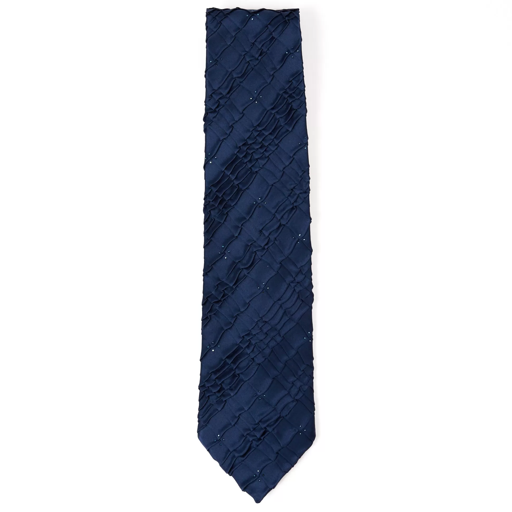 Best Henry Bucks STEFANO RICCI Pleated Silk Tie BLUE 2