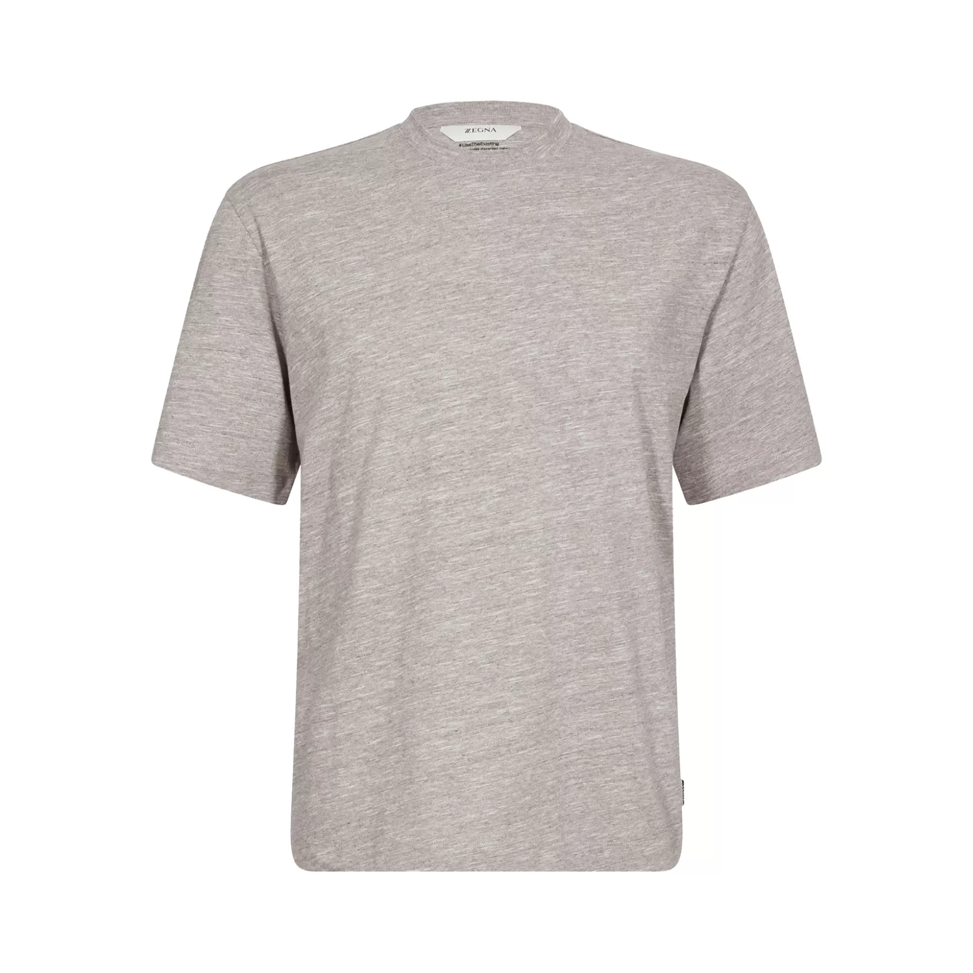 Sale Henry Bucks Z ZEGNA #USETHEEXISTING™ SLUB Cotton T-Shirt DARK TAUPE MELANGE